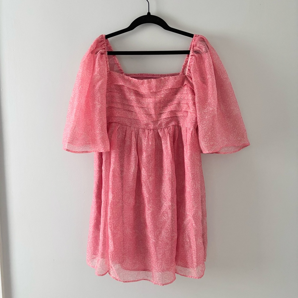 Abercrombie & Fitch Emerson Angel Sleeve Mini Dress Lined Flowy Lightweight - Picture 2 of 5